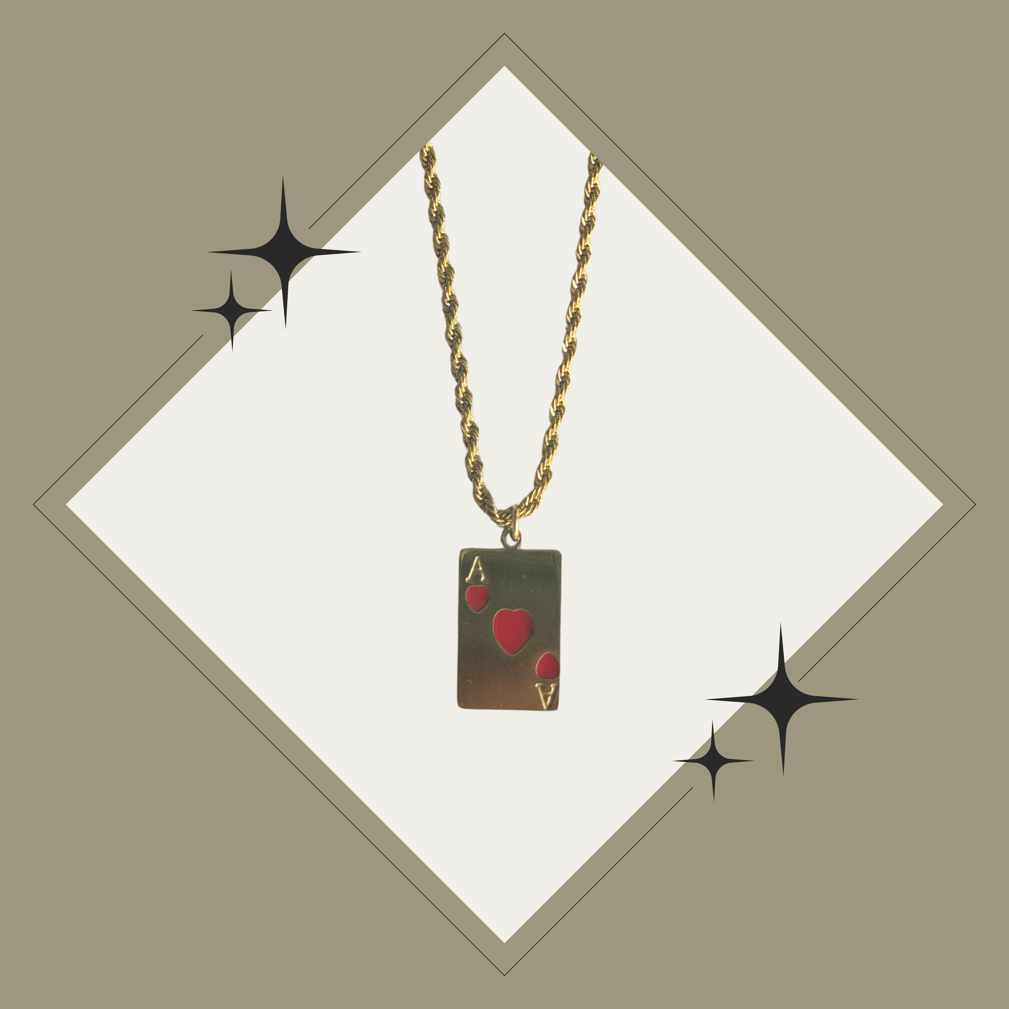 Collar carta A corazón