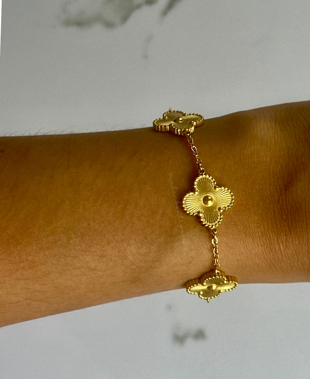 Pulsera trébol oro o plata Stainless Steel