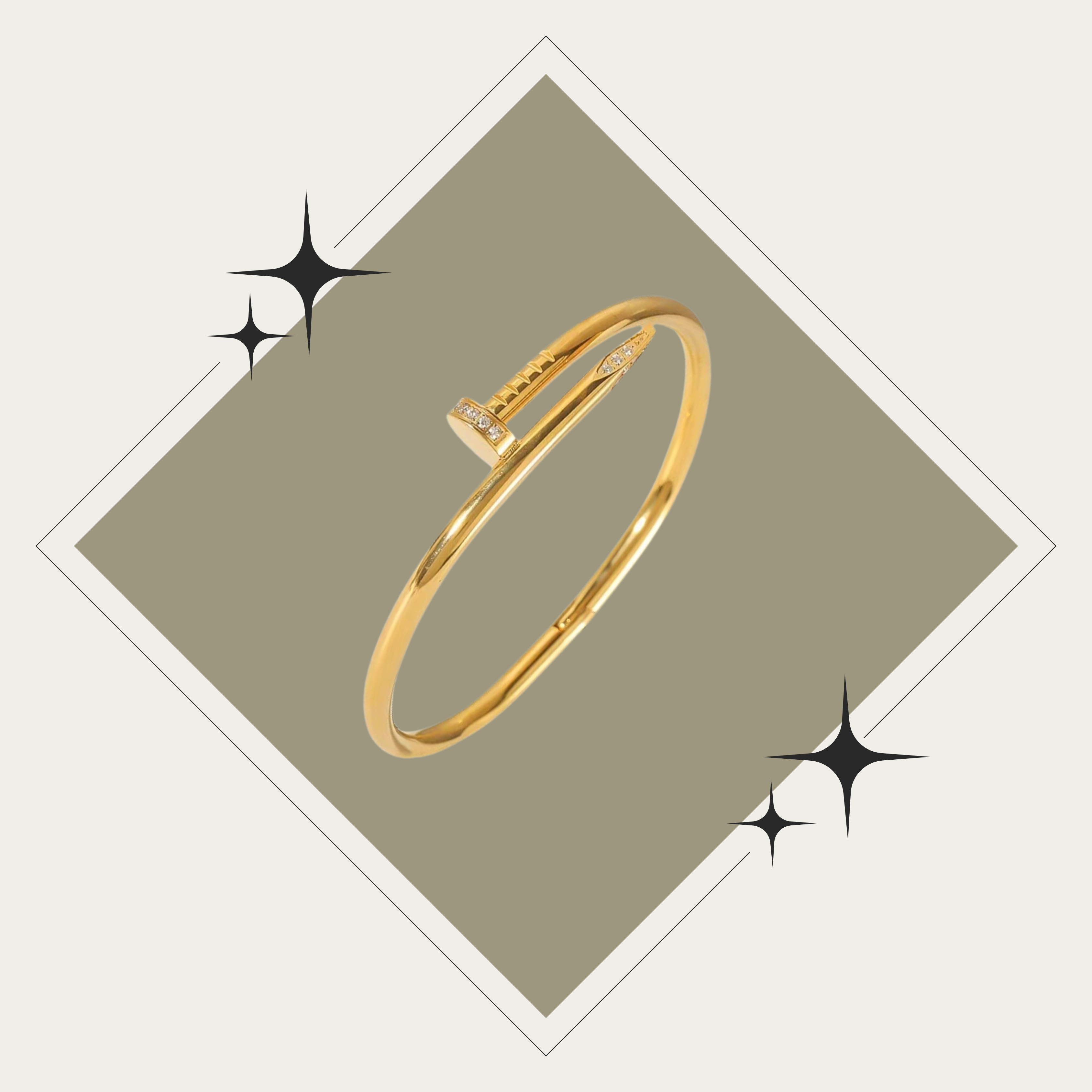 Bangle de tornillo oro Stainless Steel