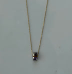 Collar piedra mes febrero (Amatista) Stainless Steel