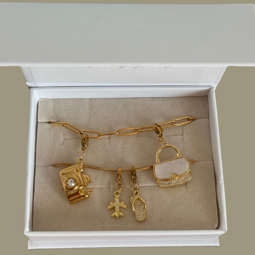 6 días de joyería (Vida de lujo)- 2 collares y 4 charms