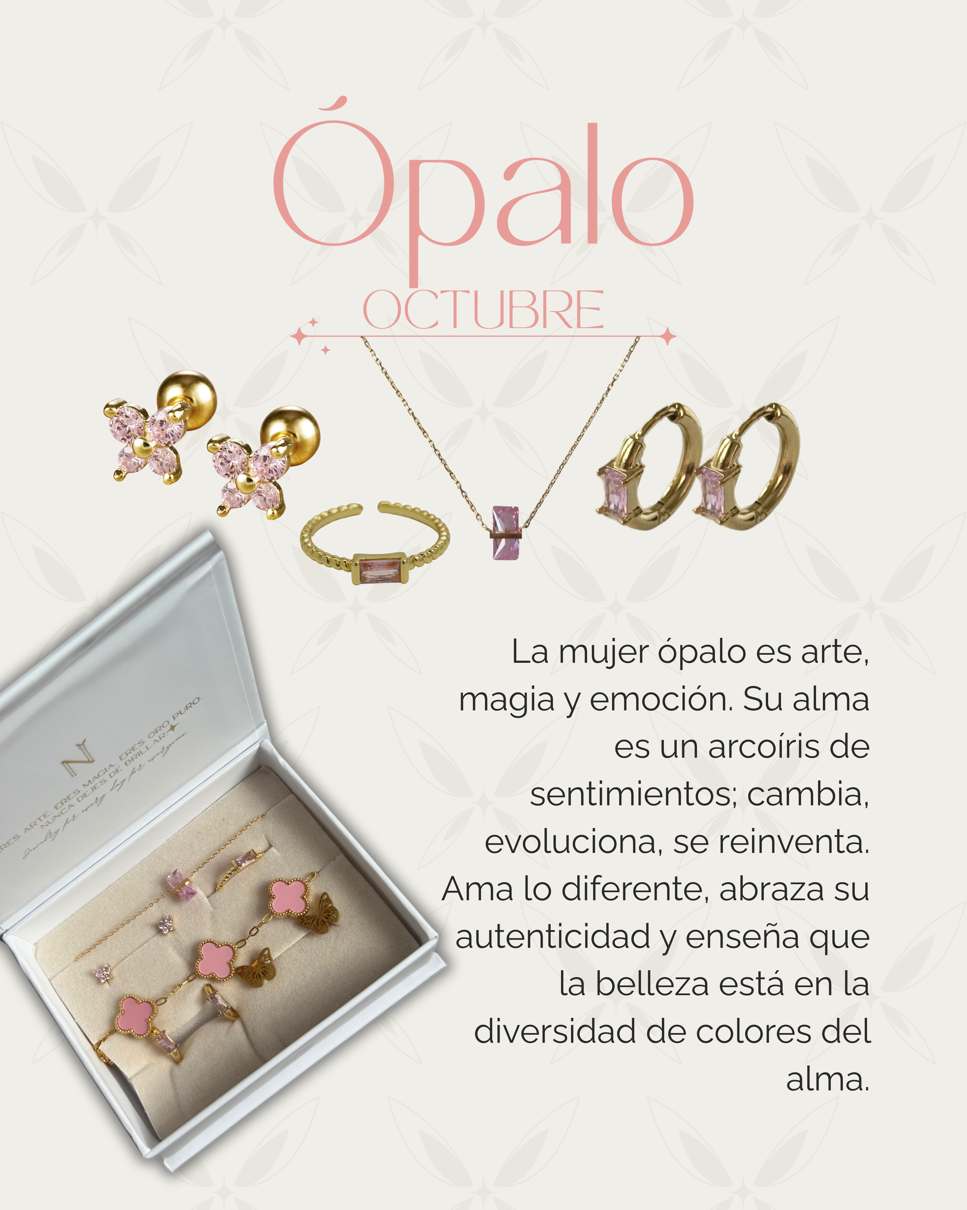 6 días de joyería - Piedra mes octubre (Ópalo)