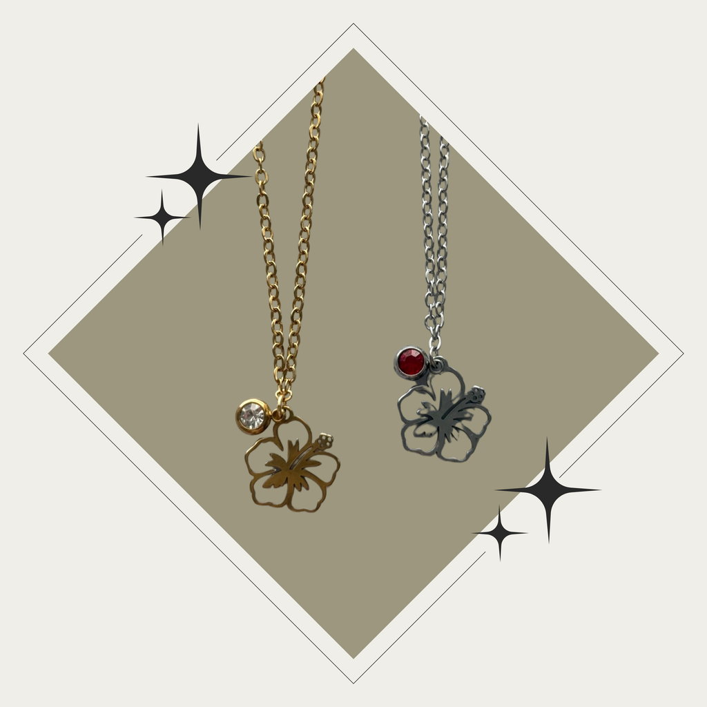 Collar amapola oro o plata Stainless Steel