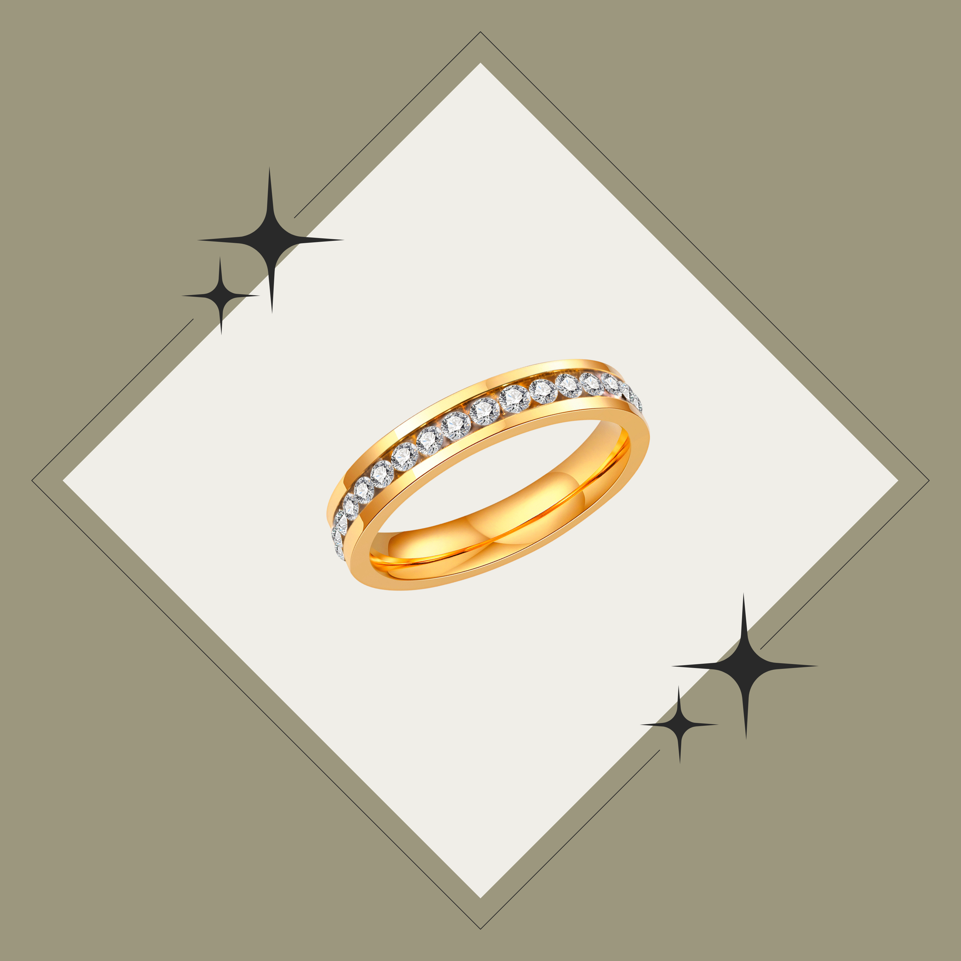 Sortija de aro oro con diamantes