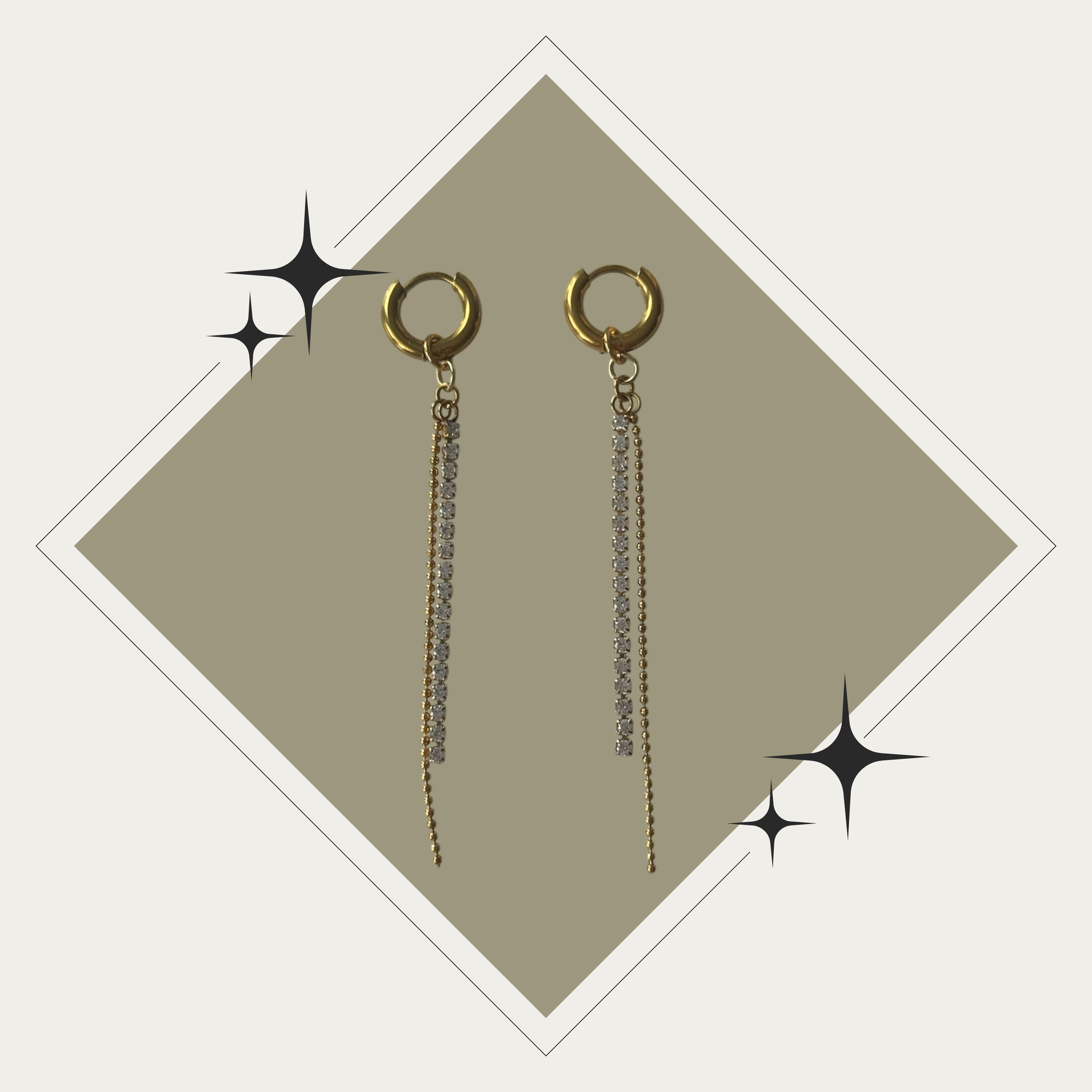 Pantallas colgantes oro con diamantes