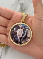 Photo necklace - redondo oro y plata  (sólo 1 foto) PRE-ORDEN