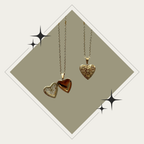 Photo necklace - corazón oro (sólo 1 foto)