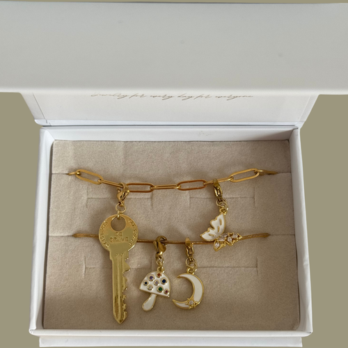 6 días de joyería (Be brave)- 2 collares y 4 charms