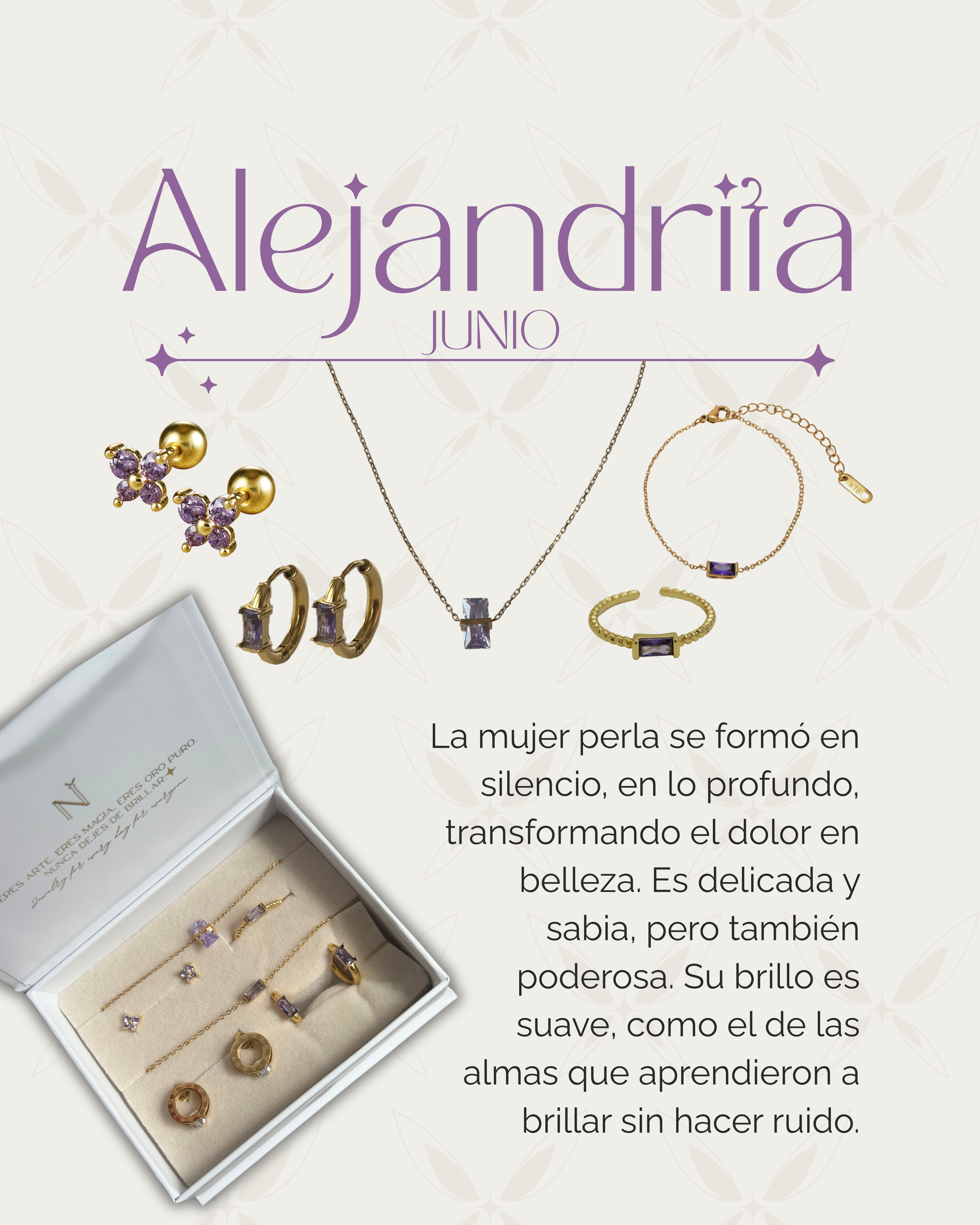 6 días de joyería - Piedra mes junio (Alejandrita)