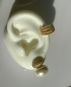 Pantallas oro o plata con zirconia y perla