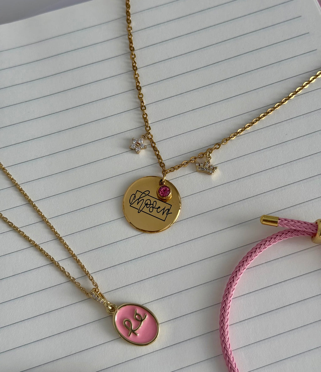 Collar FE oro - rosa o negro