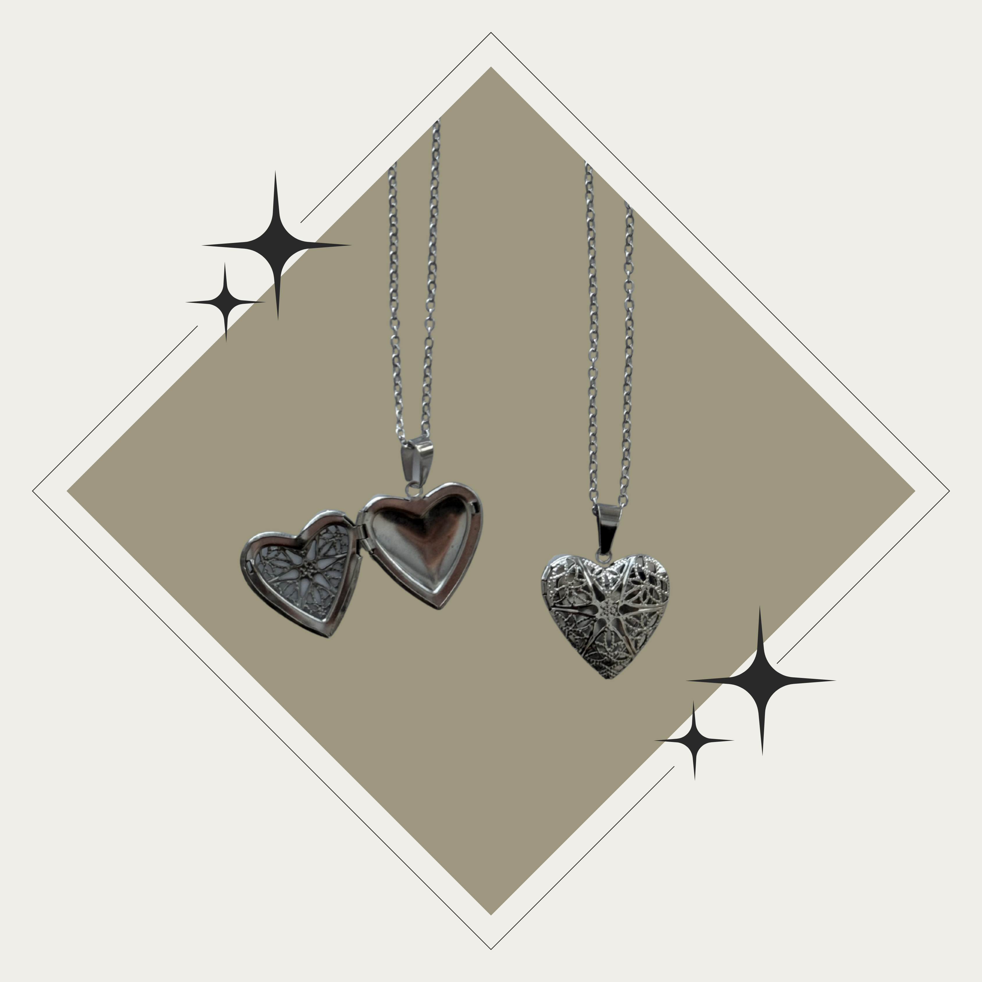 Photo necklace - corazón plata (sólo 1 foto)