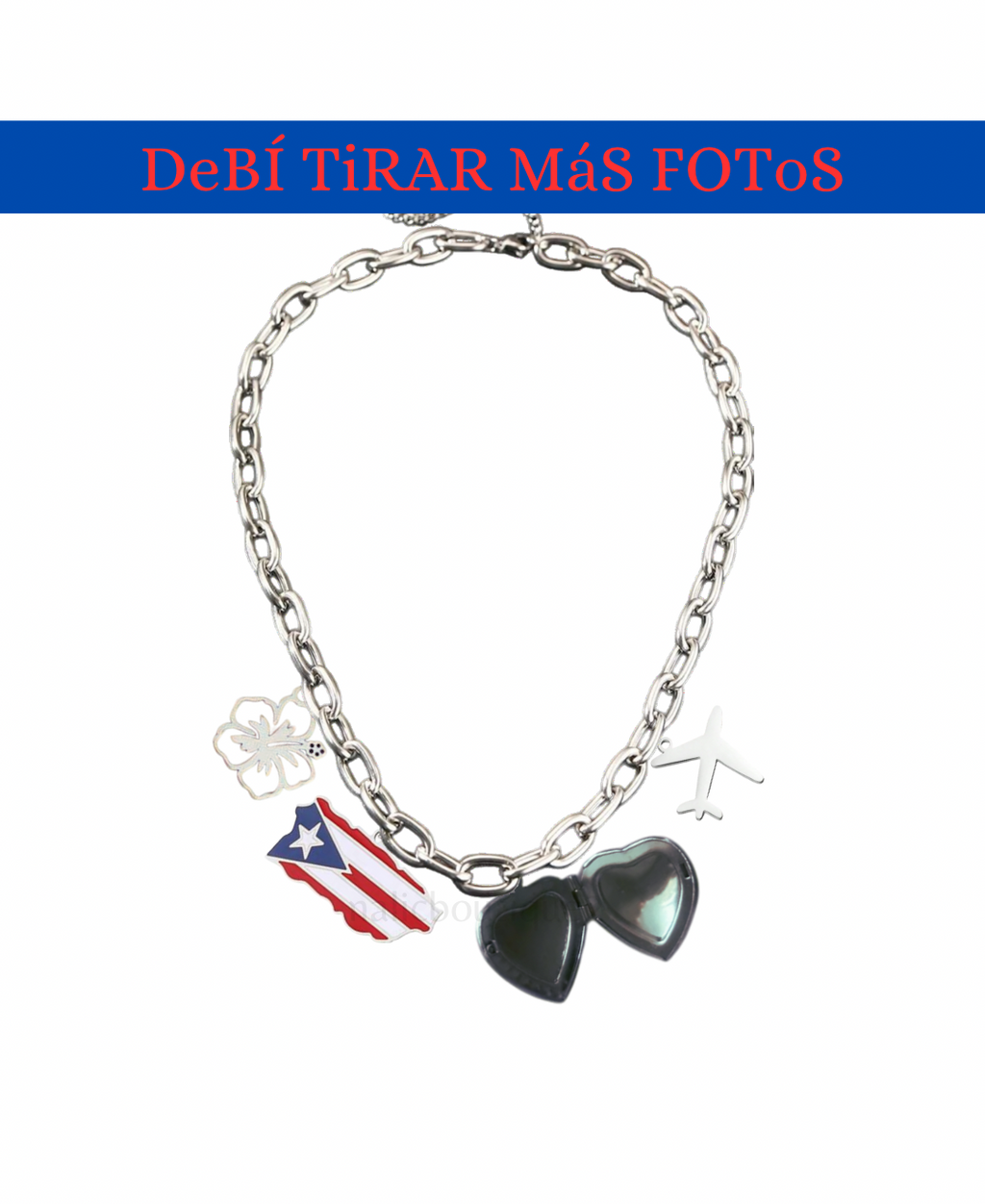 DeBÍ TiRAR Más FOToS charm necklace (1-2 foto) plata