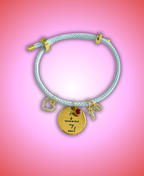 Pulsera blanca ÉL RESTAURÓ MI ALMA oro (ajustable)