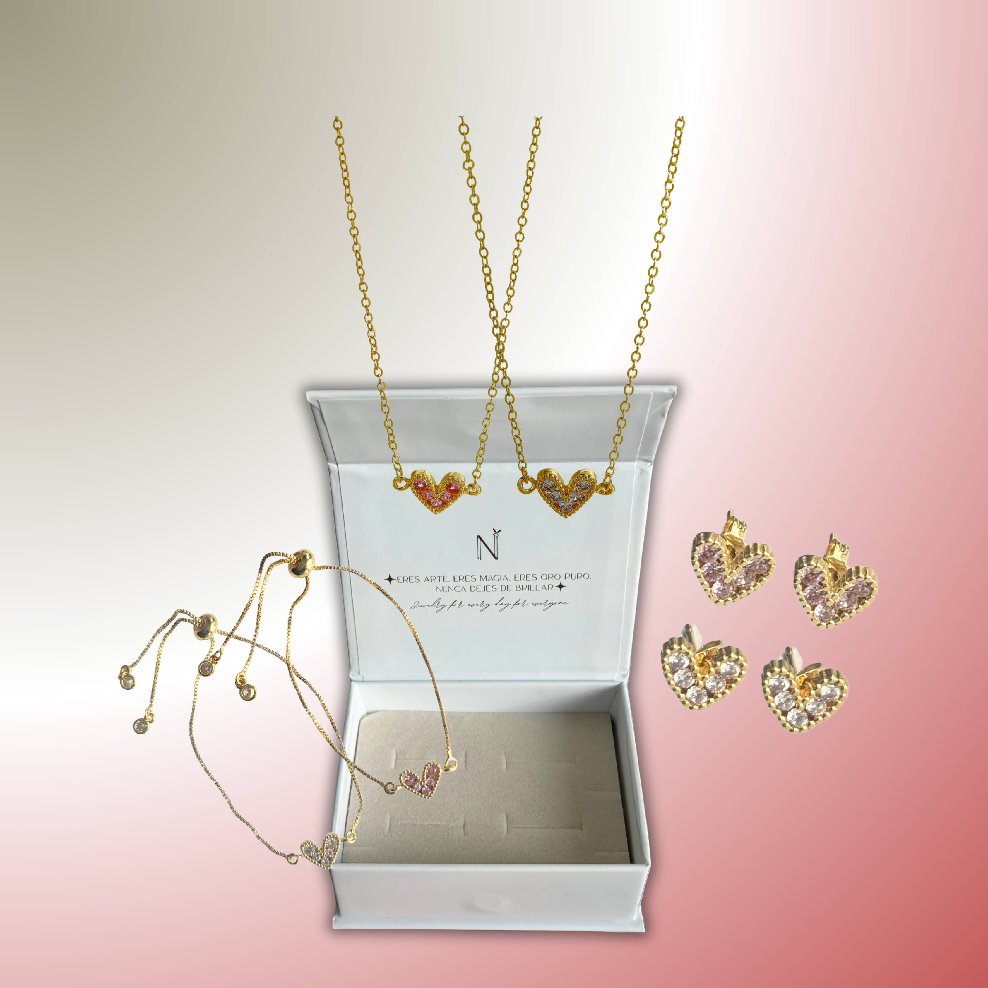 6 piezas corazón mini - para amigas