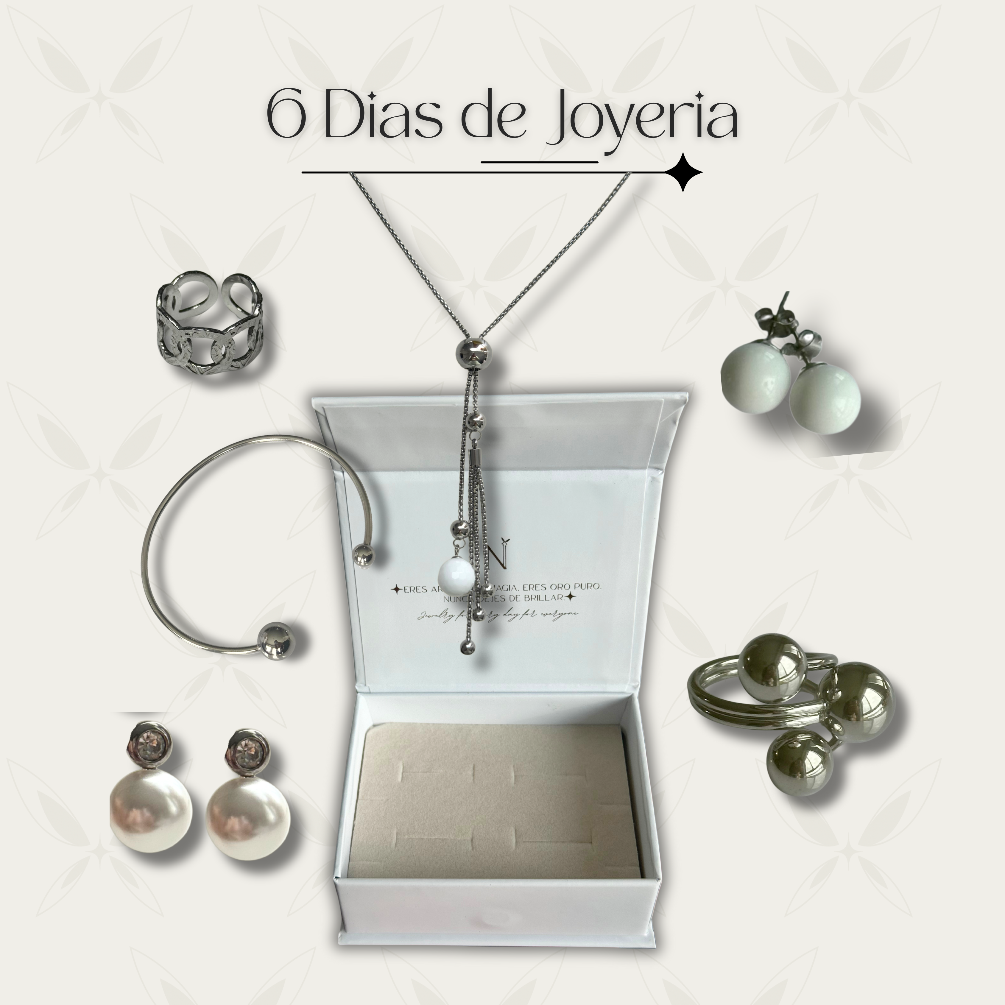 6 días de joyería plata - estilo bolas