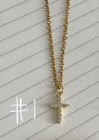Collar cruz oro