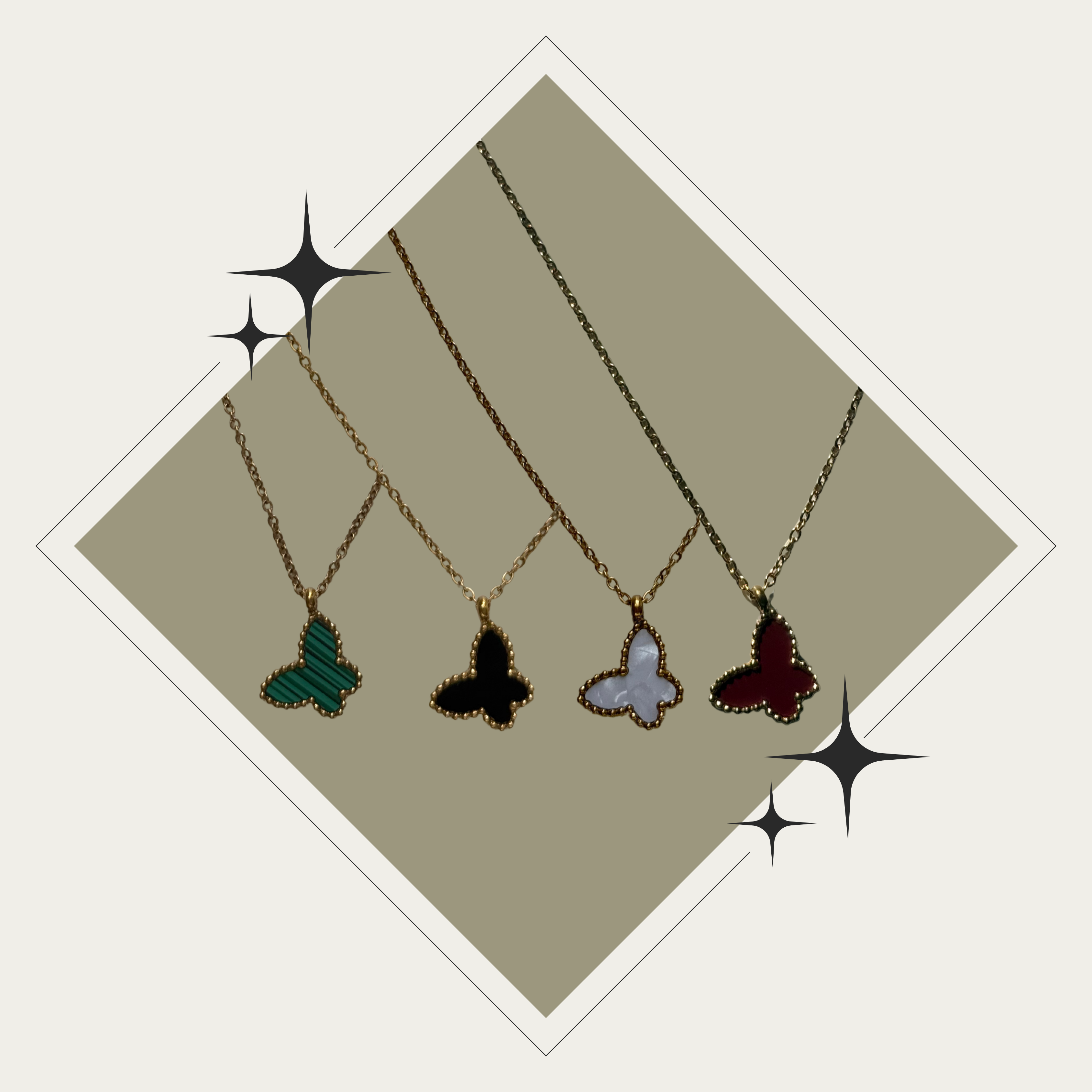 Collar mariposa Stainless Steel