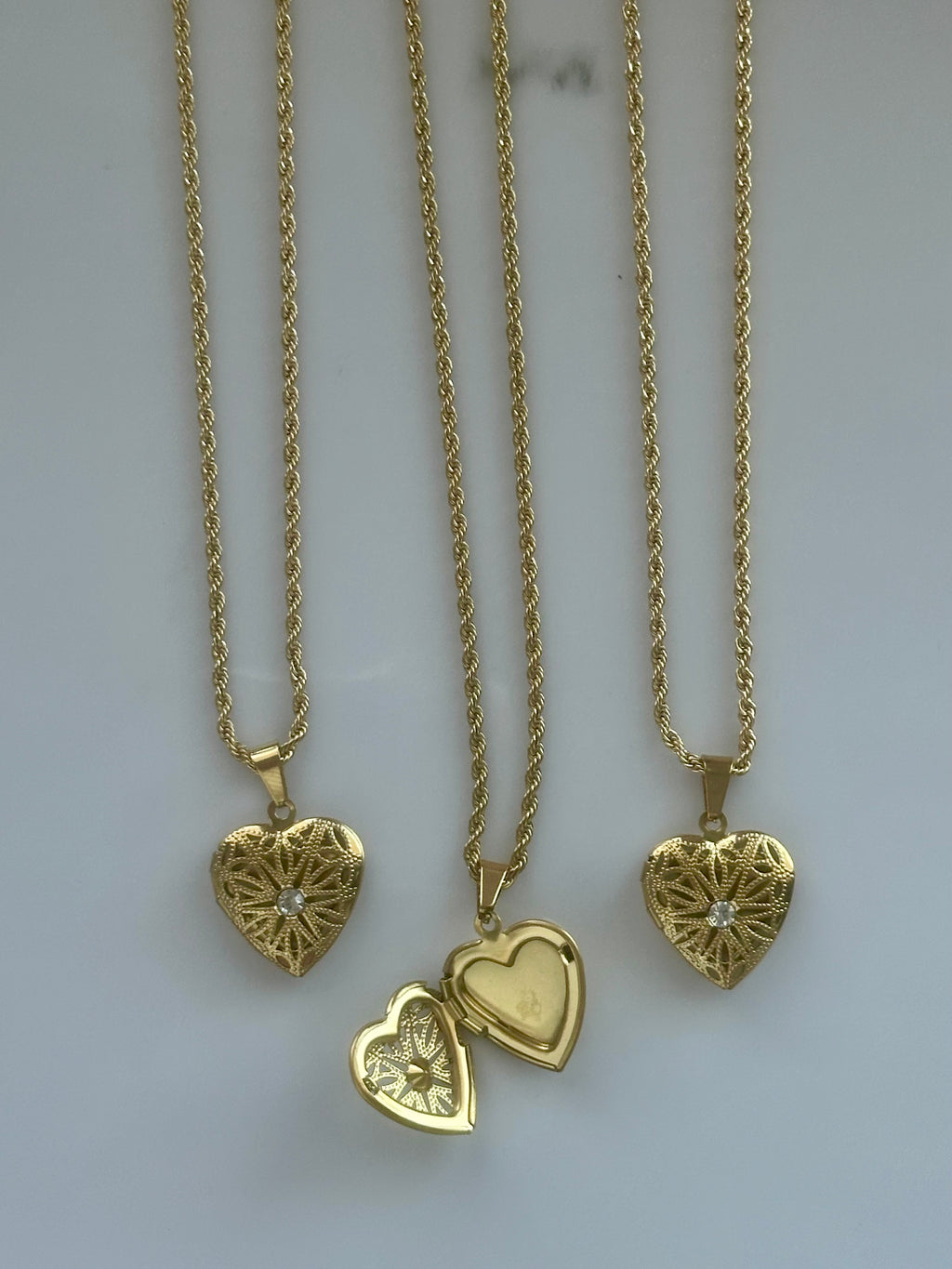 Photo necklace - corazón oro (sólo 1 foto)