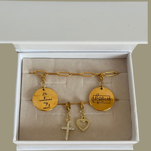 6 días de joyería (Eres elegida) - 2 collares y 4 charms