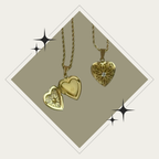 Photo necklace - corazón oro (sólo 1 foto)
