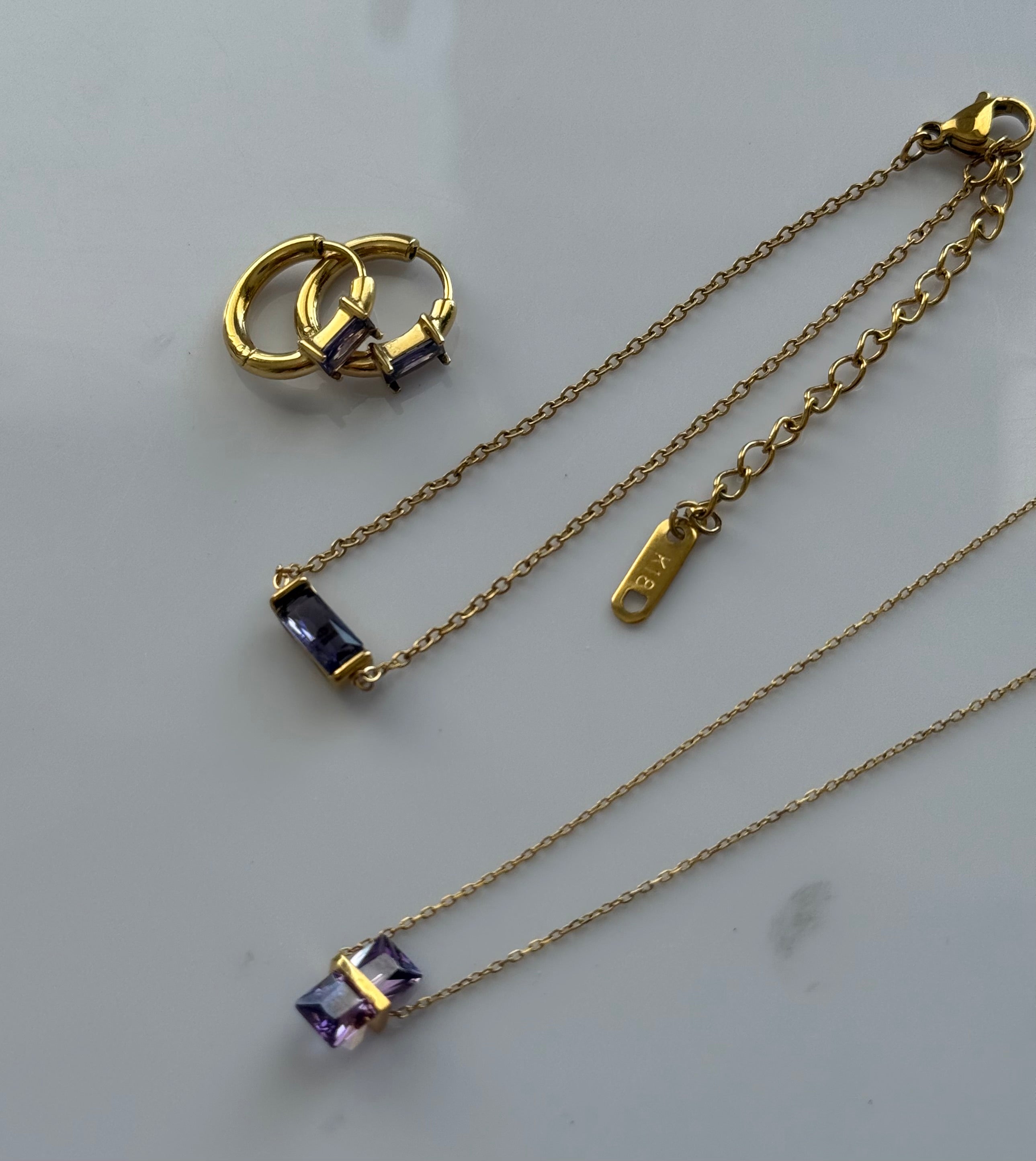 Pulsera piedra mes febrero (Amatista) Stainless Steel