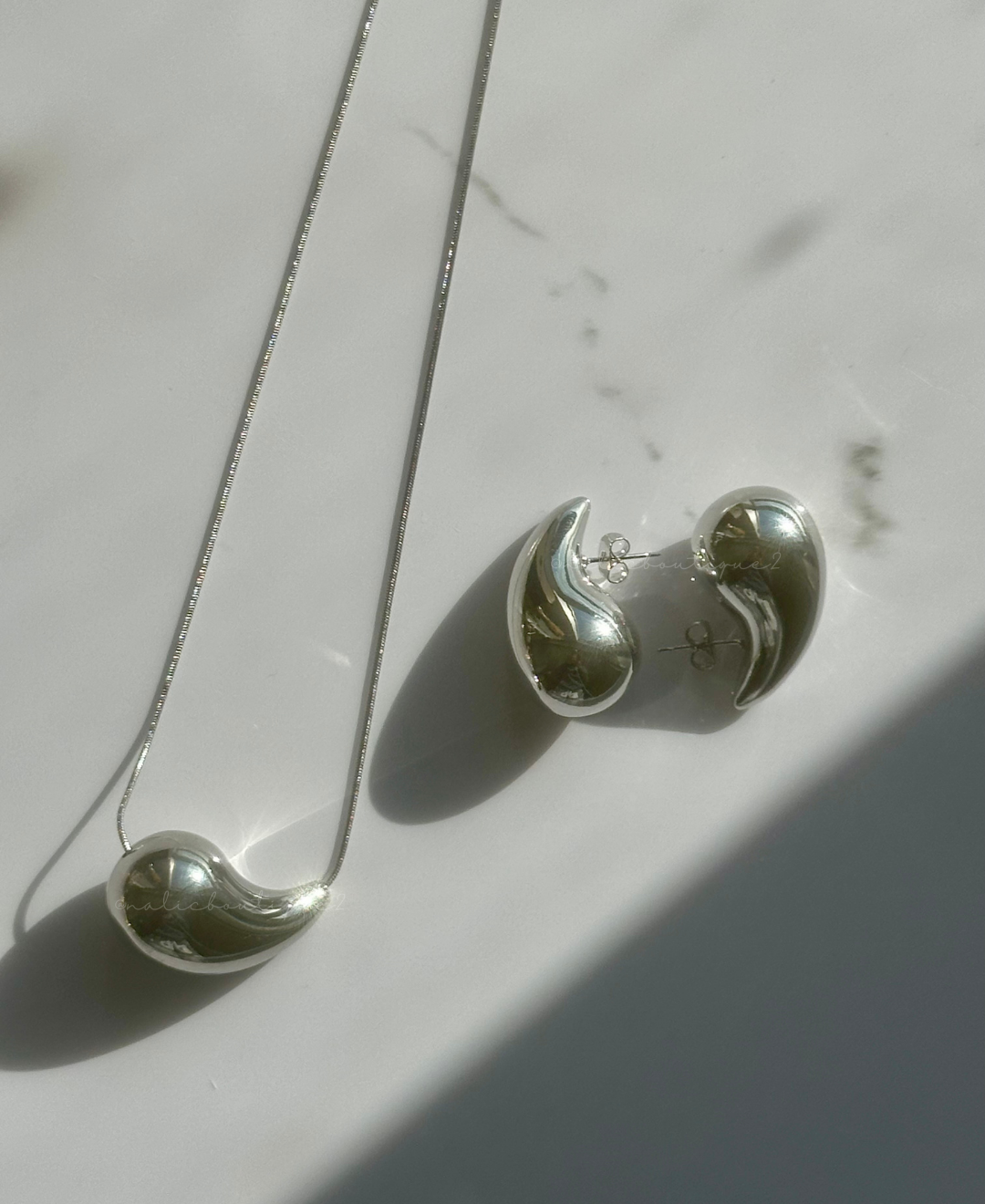 Collar de gota oro o plata Stainless Steel