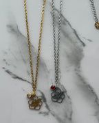 Collar amapola oro o plata Stainless Steel