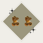 Pantallas studs de cherry oro Stainless Steel