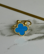 Sortija trébol oro Stainless Steel (ajustable)