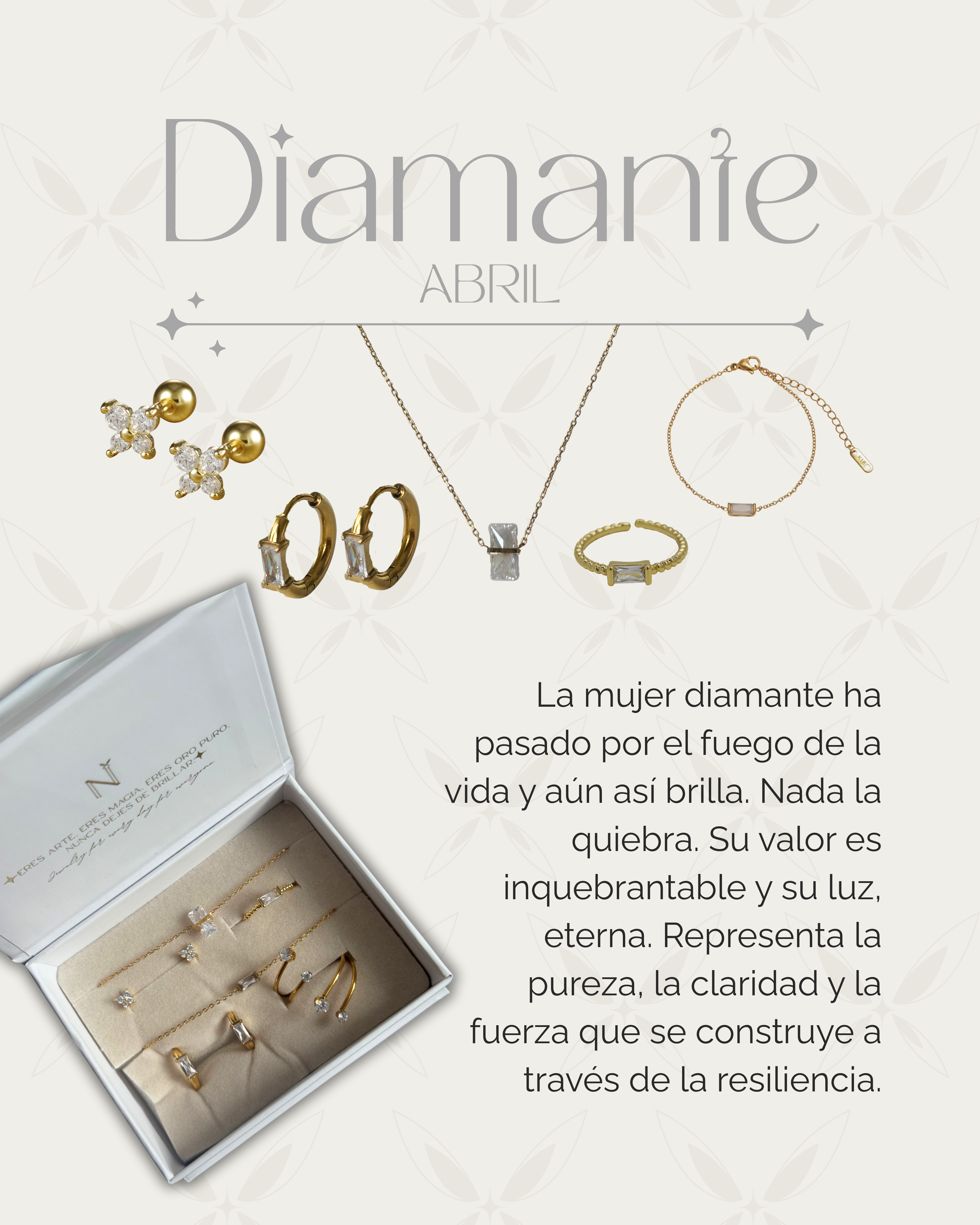 6 días de joyería - Piedra mes abril (Diamante)