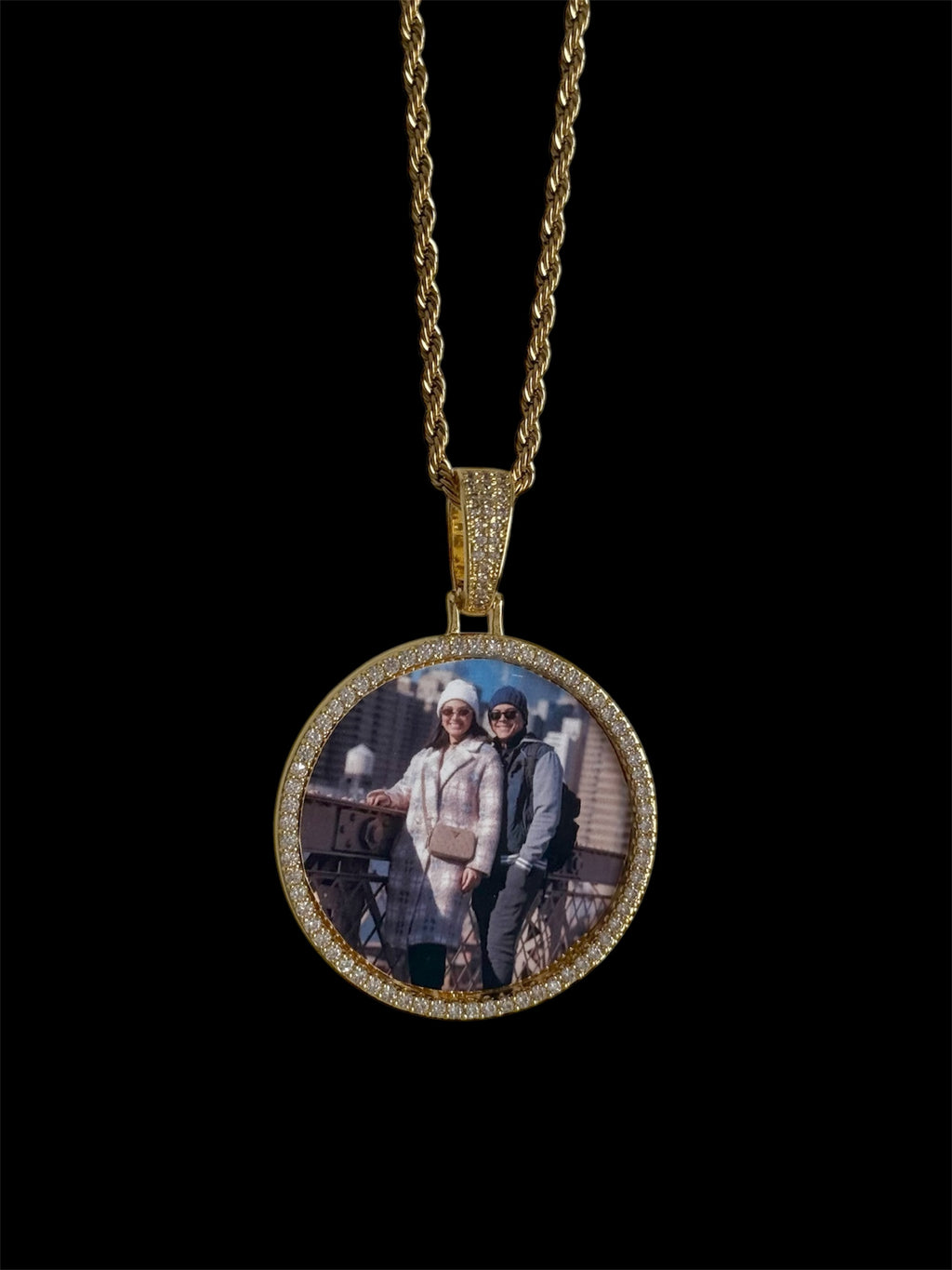 Photo necklace - redondo oro y plata  (sólo 1 foto) PRE-ORDEN