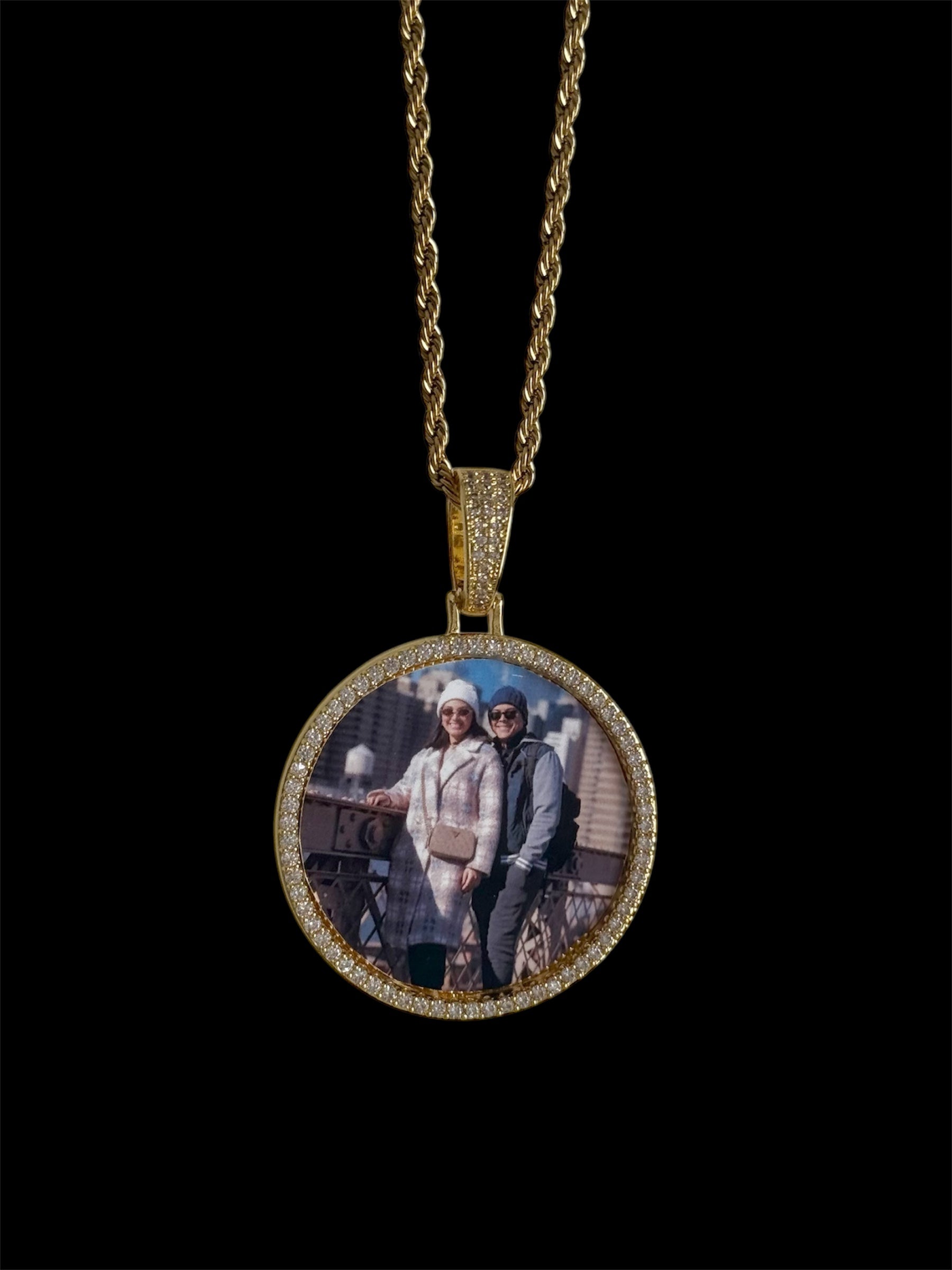 Photo necklace - redondo oro y plata  (sólo 1 foto) PRE-ORDEN