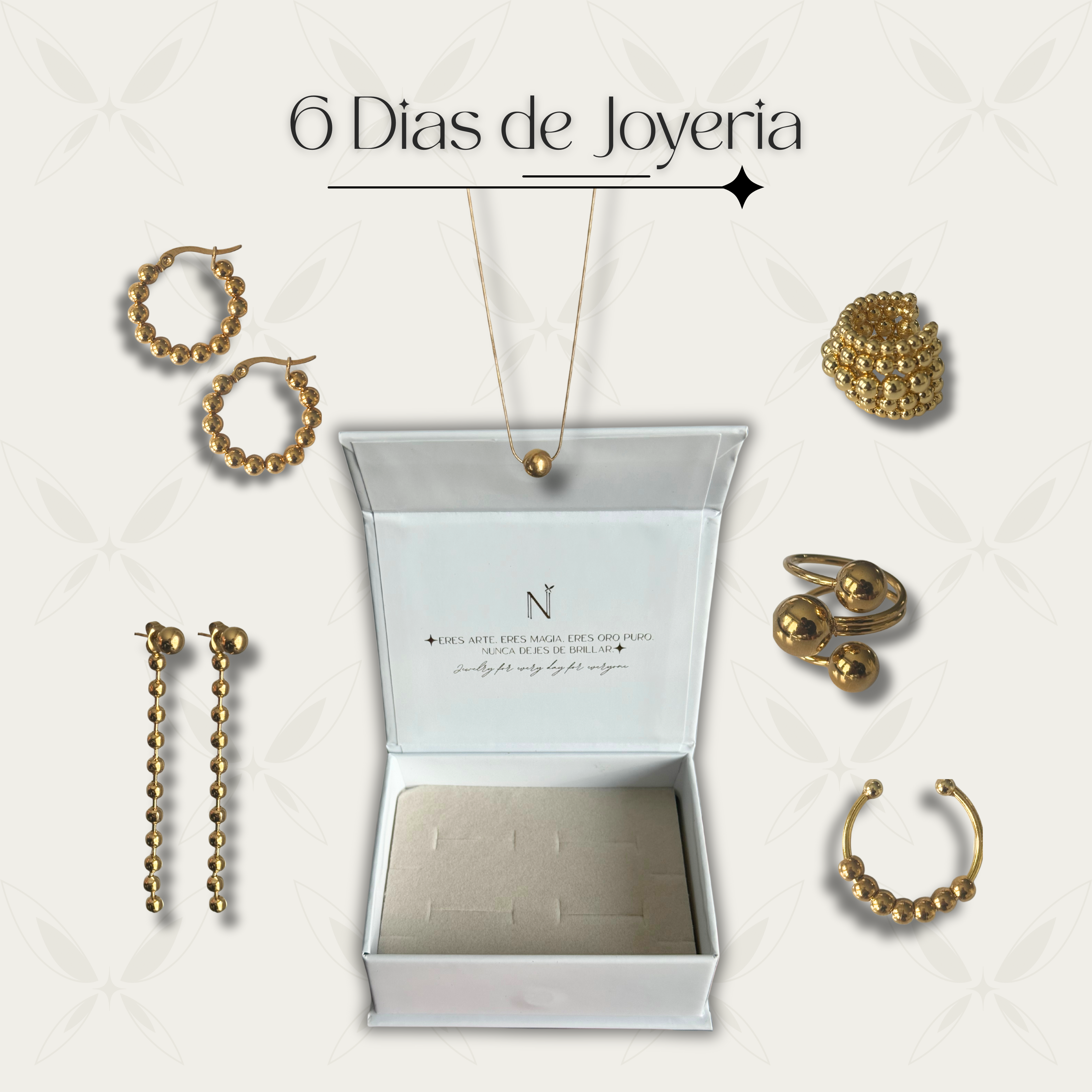 6 días de joyería oro - estilo bolas