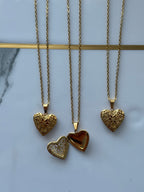 Photo necklace - corazón oro (sólo 1 foto)