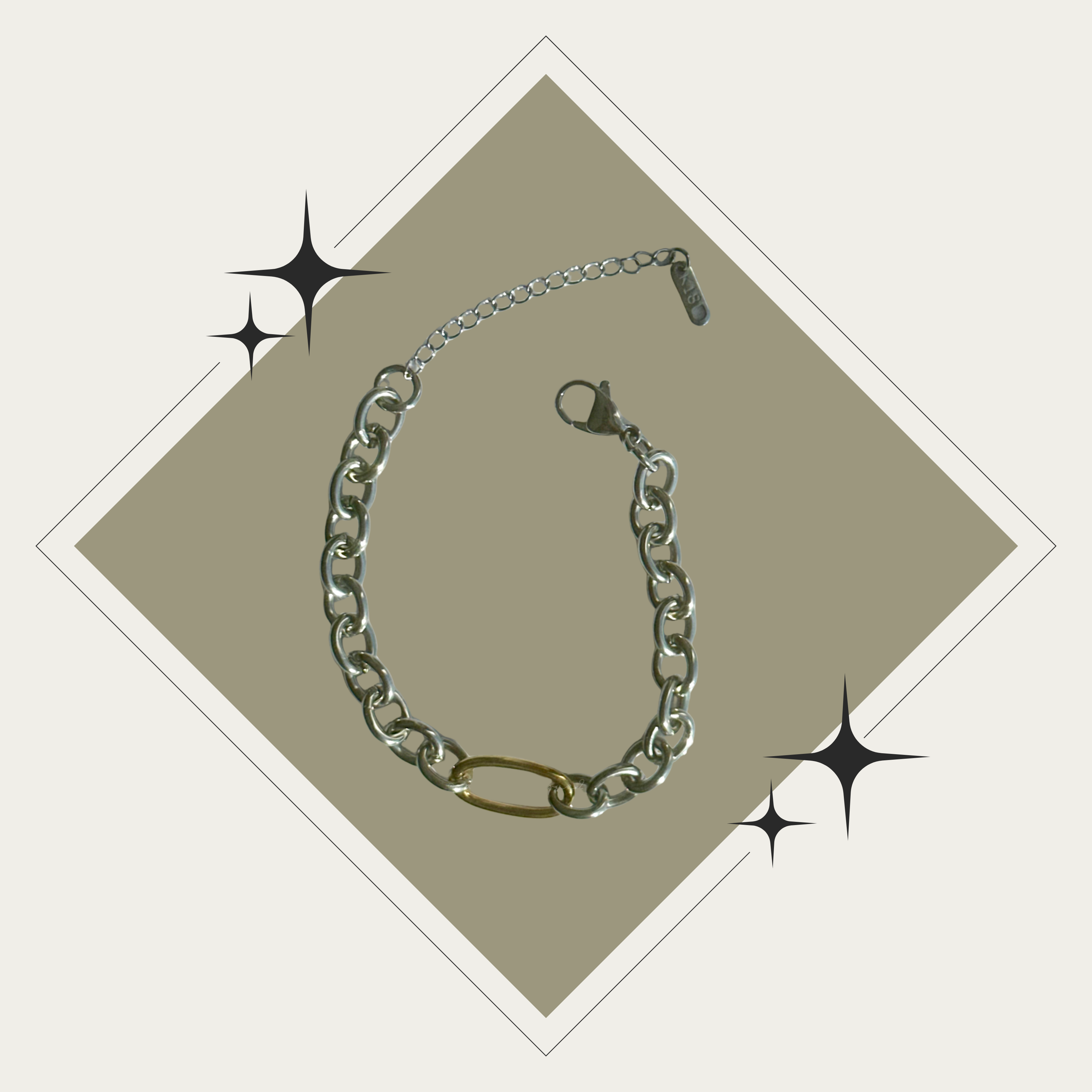 Pulsera oro y plata Stainless Steel