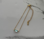 Pulsera piedra mes marzo (Aguamarina) Stainless Steel