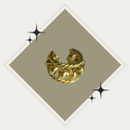 Earcuff torcido oro baño en oro 18K