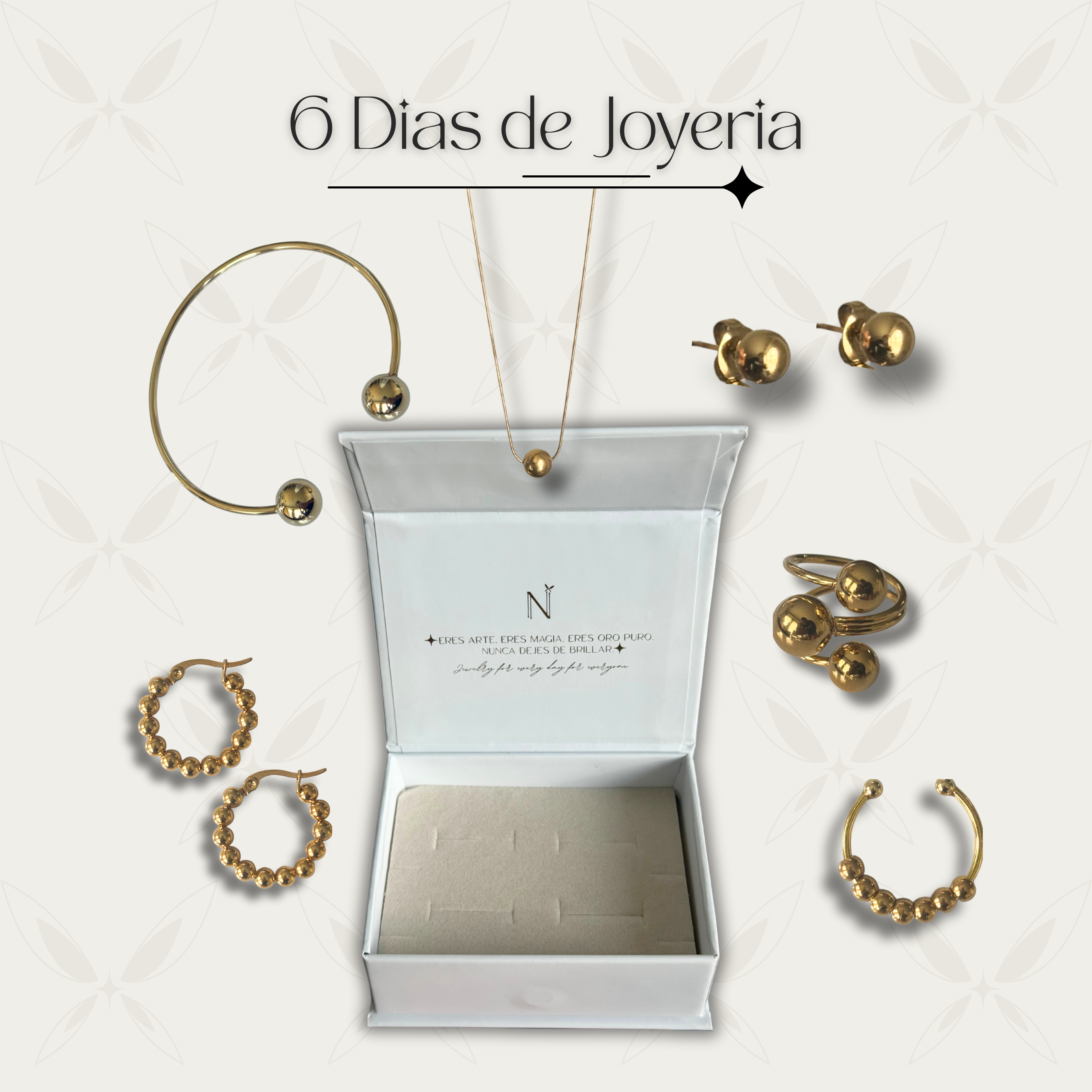 6 días de joyería oro - estilo bolas