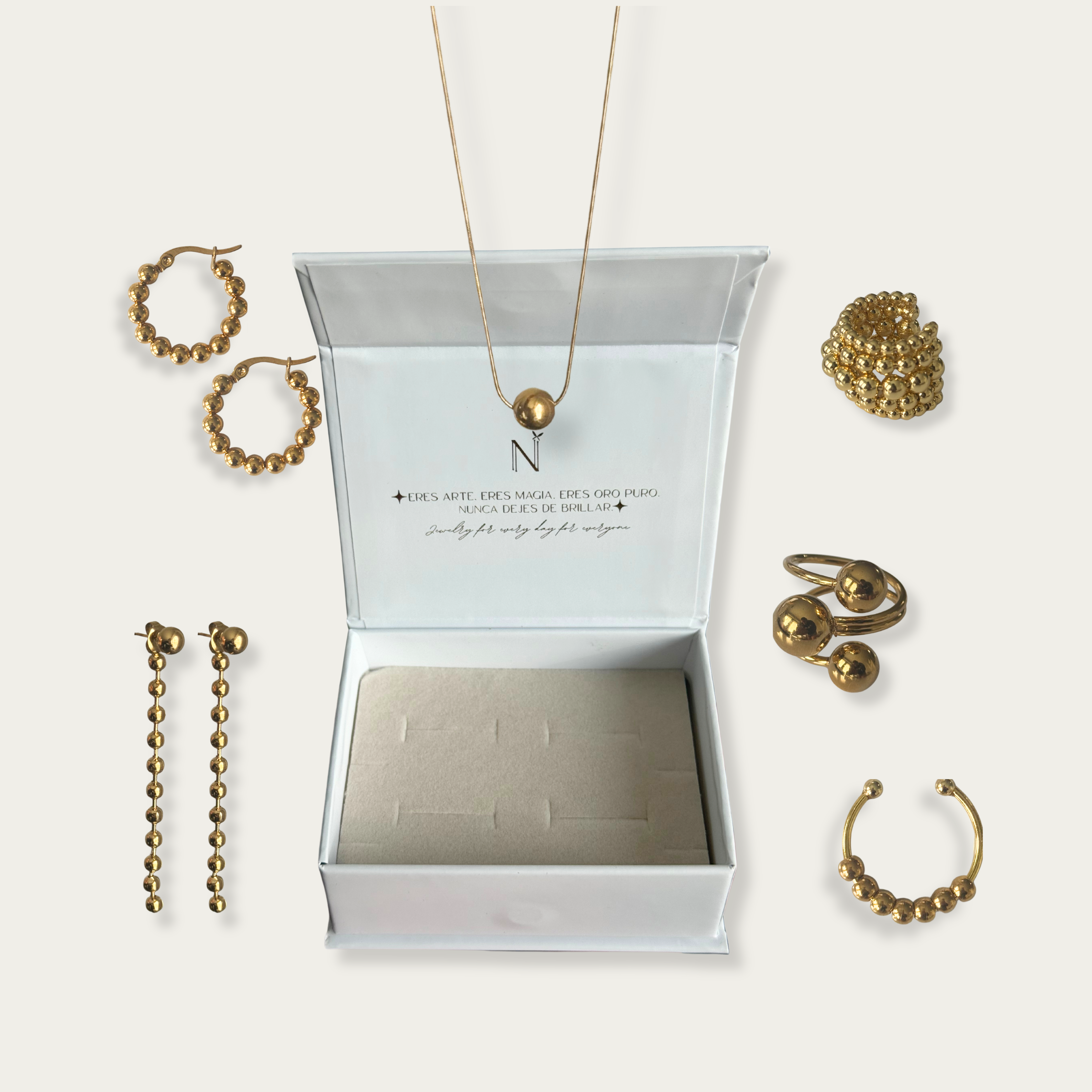 6 días de joyería oro - estilo bolas
