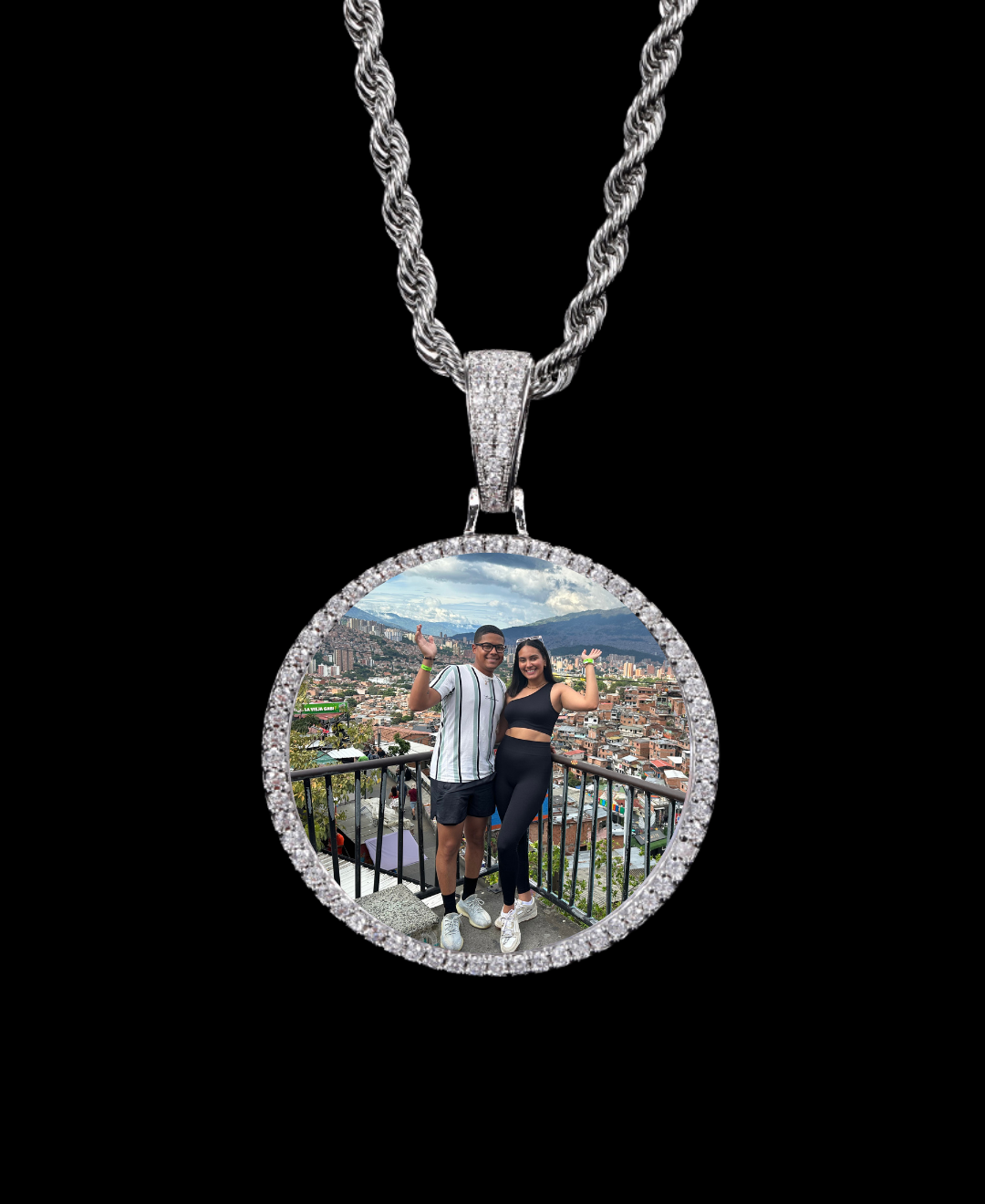 Photo necklace - redondo oro y plata  (sólo 1 foto) PRE-ORDEN
