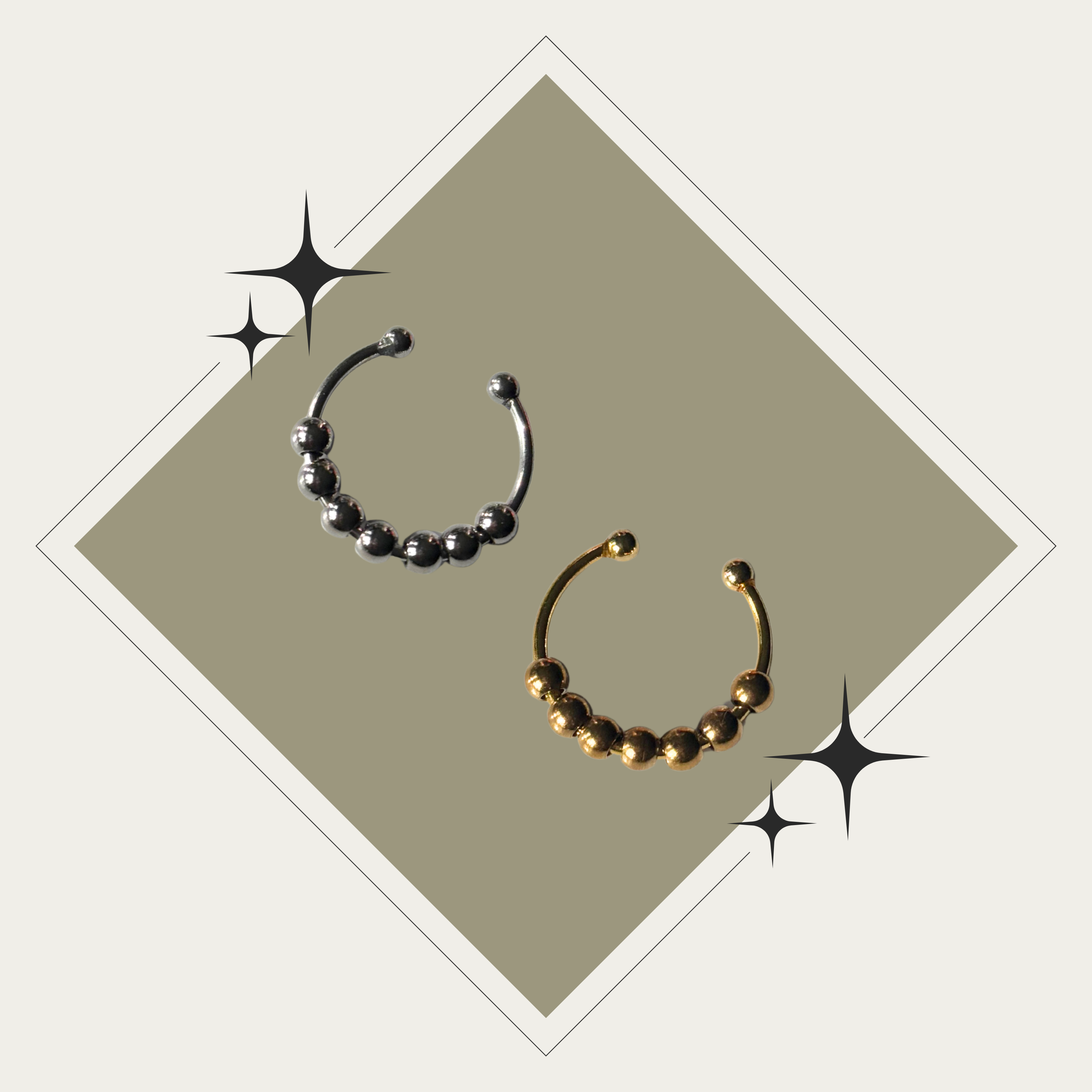 Sortija ajustable oro o plata con bolas Stainless Steel