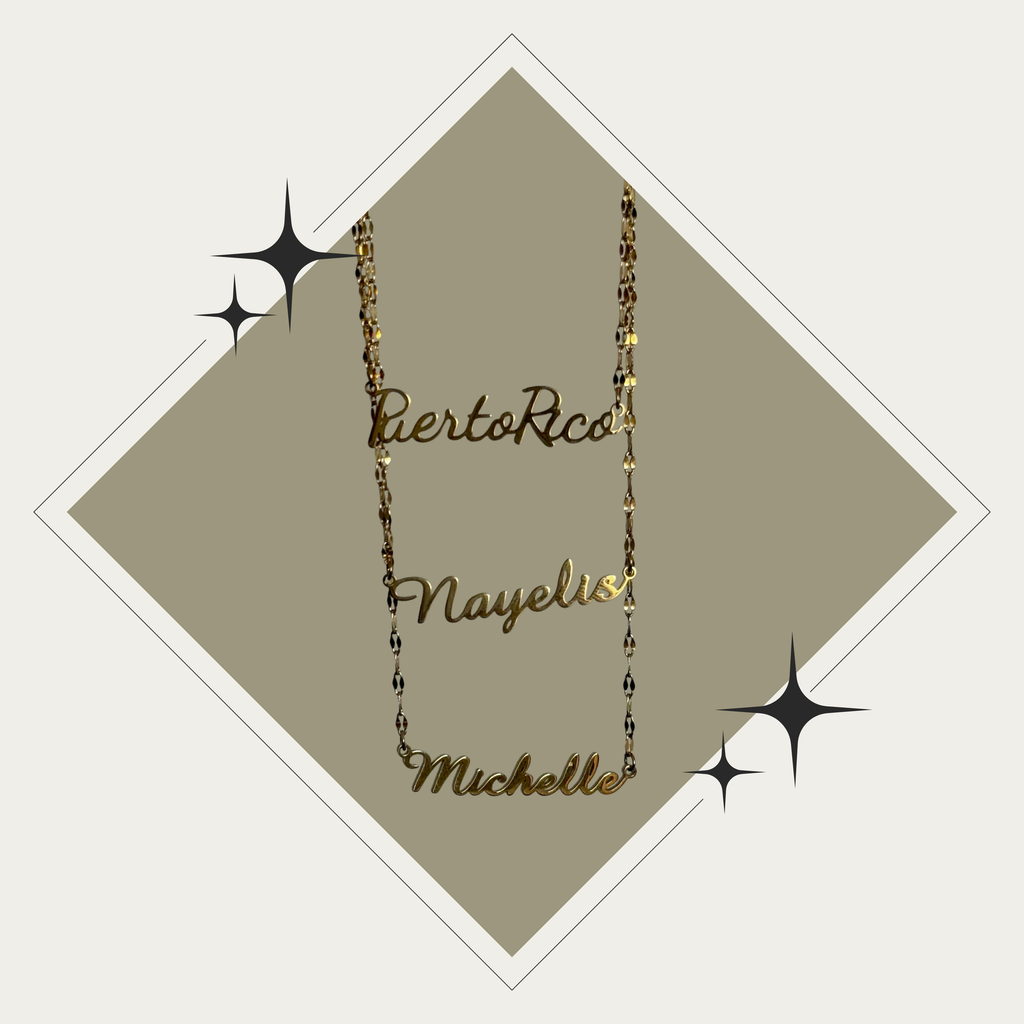 Collar nombre personalizado - Oferta para añadir en cajas 6 días de joyería