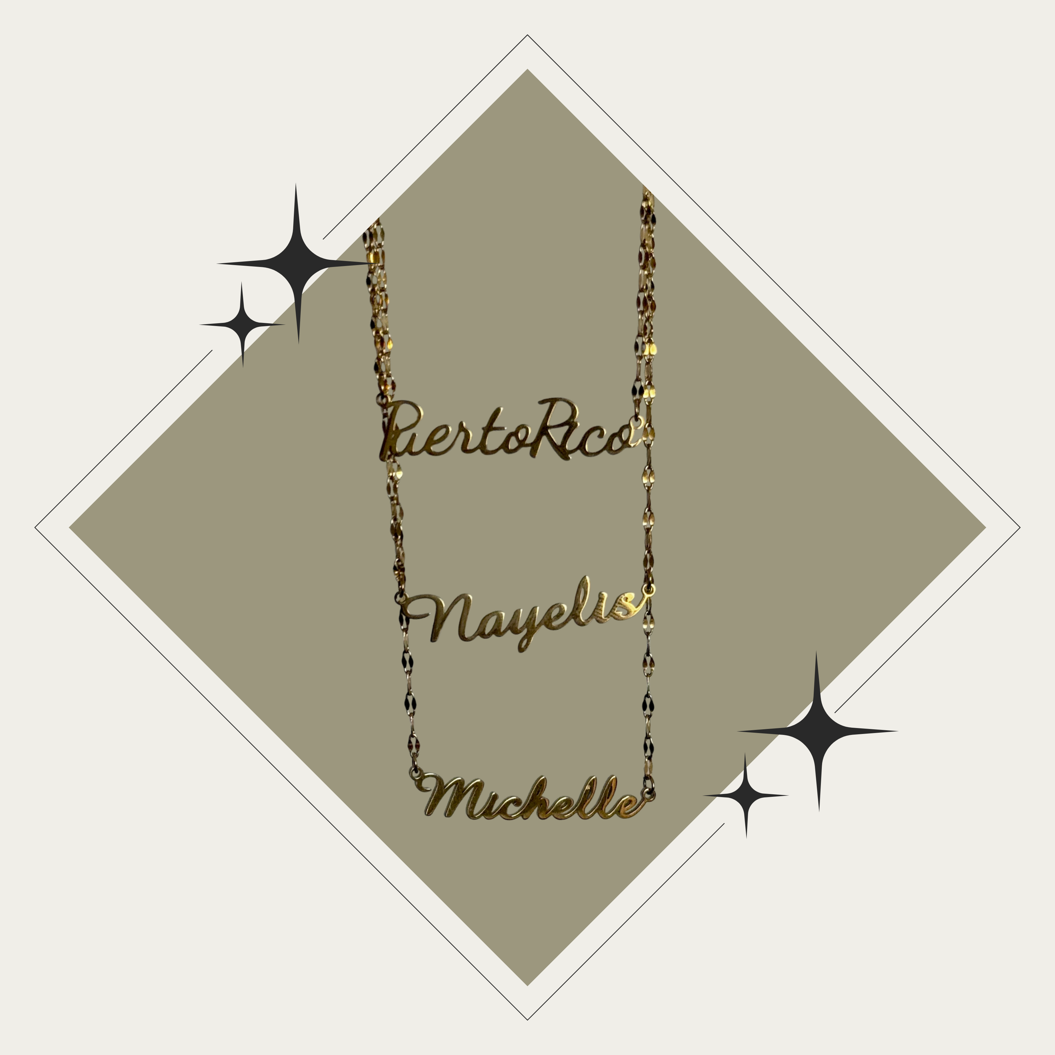 Collar nombre personalizado - Oferta para añadir en cajas 6 días de joyería